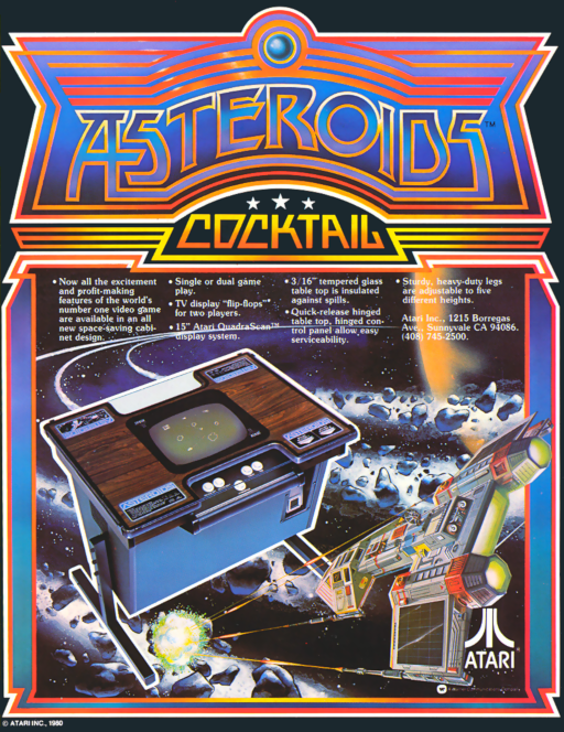 Asteroids (rev 2) Arcade Game Cover